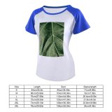 yanfind Women's Sleeve Raglan T Shirt Short Botanical Freshness Growth Leaf Outdoor Outdoors