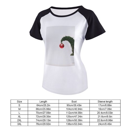 yanfind Women's Sleeve Raglan T Shirt Short Ceramic Christmas Ball Copyspace Decoration Disjunct Flora Garden Grow Growth Ornament Outdoors