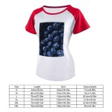 yanfind Women's Sleeve Raglan T Shirt Short Abundance Antioxidant Blueberries Delicious Detox Freshness Fruit Fruits Healthy Heap