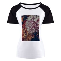 yanfind Women's Sleeve Raglan T Shirt Short Beautiful Flowers Bloom Blooming Colorful Colourful Delicate Flora Flower Growth