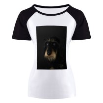 yanfind Women's Sleeve Raglan T Shirt Short Adorable Cute Dog Pet Puppy _
