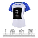yanfind Women's Sleeve Raglan T Shirt Short Ball Shaped Cup Dark Empty Glass Grayscale Light Room Round Rustic Silhouette
