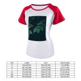 yanfind Women's Sleeve Raglan T Shirt Short Ecology Flora Flower Garden Growth Leaf Leaves Light Outdoors Purity Summer