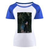 yanfind Women's Sleeve Raglan T Shirt Short Art Door Girl Light Outdoors Plants Portrait Wear Young