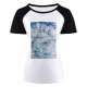 yanfind Women's Sleeve Raglan T Shirt Short Architecture Building City Construction Contemporary Design Downtown Engineering Expression Facade Glass Panels