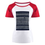 yanfind Women's Sleeve Raglan T Shirt Short Architectural Design Architecture Building Ceiling Window Contemporary Futuristic Shapes Glass Items