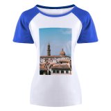 yanfind Women's Sleeve Raglan T Shirt Short Ancient Architecture Building Cathedral Church City Cityscape Dome Europe Florence Gothic Italy