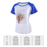 yanfind Women's Sleeve Raglan T Shirt Short Cereal Crop Dry Grass Harvest Rye Straw Wheat