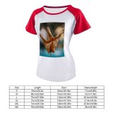 yanfind Women's Sleeve Raglan T Shirt Short Dry Leaf Macro