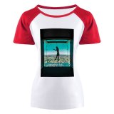 yanfind Women's Sleeve Raglan T Shirt Short Dress Fashion Fashionable Female Girl Glass Item Lady Landscape Model Photoshoot Pose