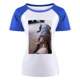 yanfind Women's Sleeve Raglan T Shirt Short Cute Dog Pet Play Toy