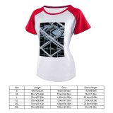 yanfind Women's Sleeve Raglan T Shirt Short Architecture Building Contemporary Design Futuristic Glass Items Outdoors Reflection Structure