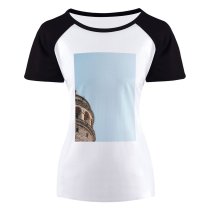 yanfind Women's Sleeve Raglan T Shirt Short Ancient Architecture Art Building Castle Cathedral Church City Daylight Exterior Gothic Historic
