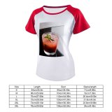 yanfind Women's Sleeve Raglan T Shirt Short Bar Beverage Cocktail Glass Icee Leaf Liquid Liquor