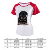 yanfind Women's Sleeve Raglan T Shirt Short Adorable Cute Dog Little Pet Puppy _