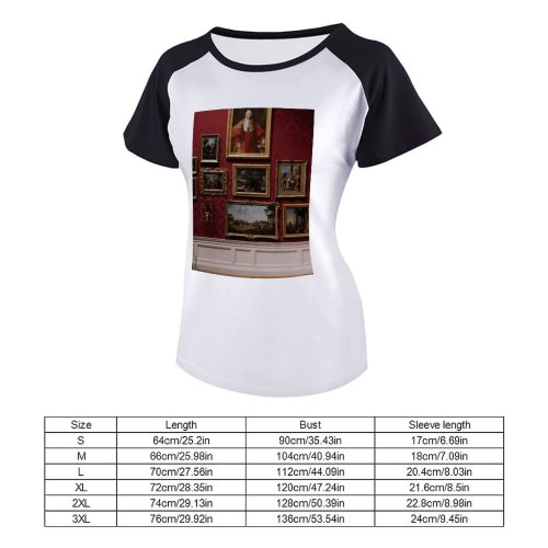 yanfind Women's Sleeve Raglan T Shirt Short Art Exhibition Gallery Artistic Artwork Design Exhibit Frames Furniture Home Interior Paintings
