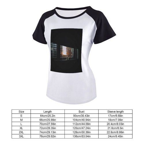 yanfind Women's Sleeve Raglan T Shirt Short Architectural Design Architecture Buildings Candles City Condo Condominium Dark Daylight Downtown Glass