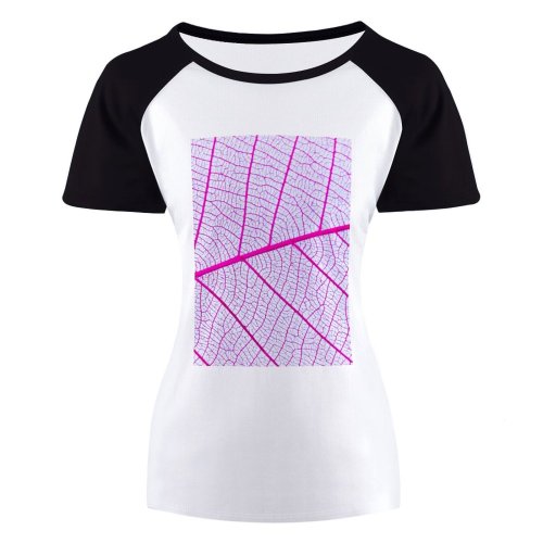 yanfind Women's Sleeve Raglan T Shirt Short Banana Leaf Veins
