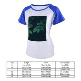 yanfind Women's Sleeve Raglan T Shirt Short Ecology Flora Flower Garden Growth Leaf Leaves Light Outdoors Purity Summer