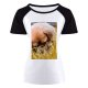 yanfind Women's Sleeve Raglan T Shirt Short Adorable Cute Depth Field Dog Focus Fur Furry Grass Pet Pup