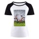 yanfind Women's Sleeve Raglan T Shirt Short Bicycle Bike Daytime Grass Outdoors Outside Parked Rusty Transportation System Vintage Wall