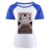 yanfind Women's Sleeve Raglan T Shirt Short Ancient Architecture Building Columns Historical Landmark Shot Monument Outdoors Stairs Statue