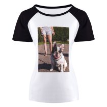 yanfind Women's Sleeve Raglan T Shirt Short Adorable Cute Dog Pet