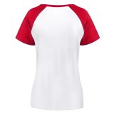 yanfind Women's Sleeve Raglan T Shirt Short Countryside Daylight Field Flora Flowers Landscape Lavander Mountains Outdoors Rural Scenic Sky