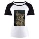 yanfind Women's Sleeve Raglan T Shirt Short Cat Face Cat's Eyes Focus Fur Furry Kitten Little Nose Pet Whiskers