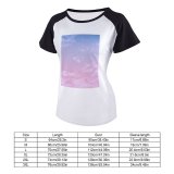 yanfind Women's Sleeve Raglan T Shirt Short Aesthetic Android Atmosphere Beautiful Cloud Cloudiness Clouds Cloudscape Colorful Daylight