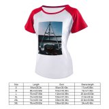 yanfind Women's Sleeve Raglan T Shirt Short Boat Daylight Iron Metal Sea Ship Structure Transportation Watercraft