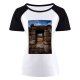 yanfind Women's Sleeve Raglan T Shirt Short Ancient Archaeology Architecture Brick Construction Historic Hole Landmark Landscape Monument Outdoors Rocks