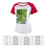 yanfind Women's Sleeve Raglan T Shirt Short Branch Ecology Flora Leaf Outdoors