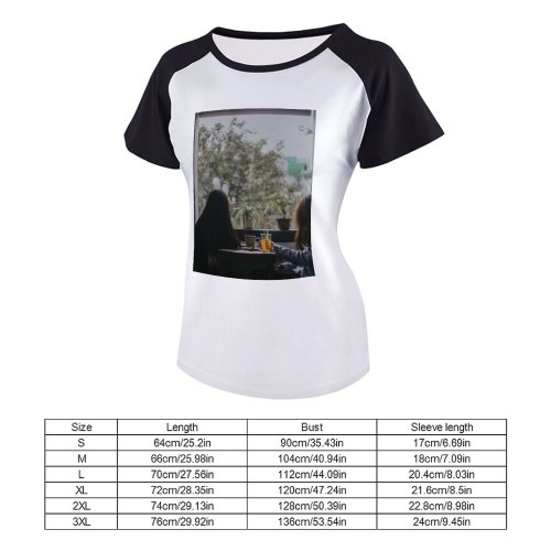 yanfind Women's Sleeve Raglan T Shirt Short Chairs Coffee Cup Fashion Furnitures Girls Juice Plants Pots Side Table Wear