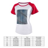 yanfind Women's Sleeve Raglan T Shirt Short Architectural Design Architecture Building Clouds Contemporary Futuristic Glass Items High