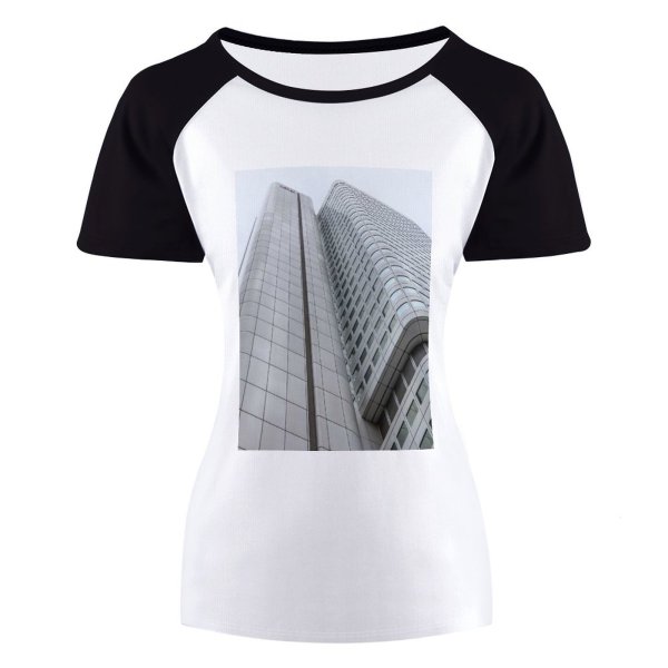 yanfind Women's Sleeve Raglan T Shirt Short Architectural Design Architecture Building Contemporary Daytime Exterior Futuristic Glass Items Shot