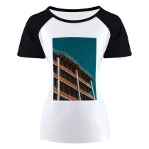 yanfind Women's Sleeve Raglan T Shirt Short Architectural Design Architecture Building Construction Contemporary Daytime High Shot Outdoors