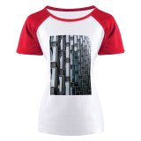 yanfind Women's Sleeve Raglan T Shirt Short Architectural Design Architecture Building Exterior Facade Futuristic Glass Shot Perspective