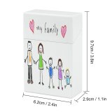 yanfind Cigarette Case Children Childhood Cheerful Happiness Emotion Love Wife Mother Crayon Boys Vibrant Hard Plastic Crushproof Cigarette Case