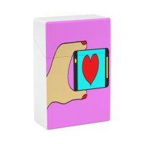 yanfind Cigarette Case Display Messaging Blank Digital Telephone Heart Screen Tablet Generated Touch Wireless Online Hard Plastic Crushproof Cigarette Case