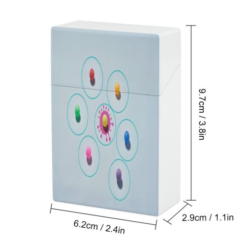 yanfind Cigarette Case Virus Hoarding Issues Solitude Shot Table Togetherness Safety Abstract Connection Avoidance Illness Hard Plastic Crushproof Cigarette Case