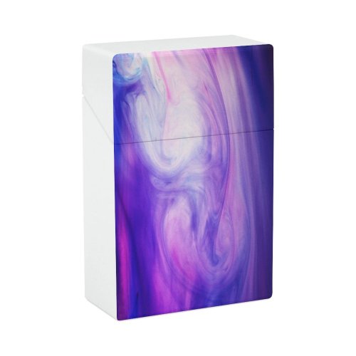 yanfind Cigarette Case Studio Smudged Purple Dye Shot Structure Vibrant Condition Physical Monica Abstract California Hard Plastic Crushproof Cigarette Case