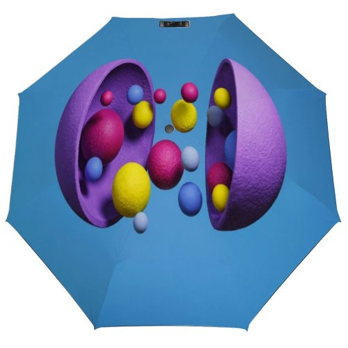 yanfind Umbrella Manual Teamwork Big Data Community Relationship Bubble Togetherness Circular Dimensional Solution Futuristic Conceptual Windproof waterproof anti-ultraviolet protection golf umbrella
