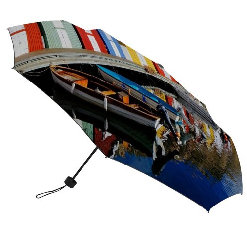 yanfind Umbrella Manual Sweden Reflection Idyllic Smogen Beach Exterior Scenics Bohuslan Wood Outdoors Harbor Row Windproof waterproof anti-ultraviolet protection golf umbrella