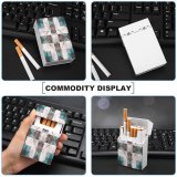 yanfind Cigarette Case Pixelated Old Fashionable Gradient Fashioned Silver Checked Seamless Patchwork Vibrant Hard Plastic Crushproof Cigarette Case