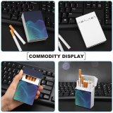 yanfind Cigarette Case Topography Glowing Grid Data Neon Equalizer Generated Virtual Wire Dimensional Topographic Flowing Hard Plastic Crushproof Cigarette Case