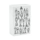 yanfind Cigarette Case Transparent Happiness Contour Teamwork Doodle Face Art Ethnic Simplicity Togetherness Smiling Design Hard Plastic Crushproof Cigarette Case