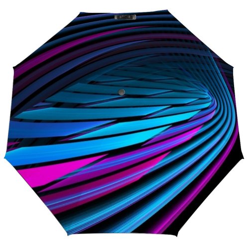 yanfind Umbrella Manual Shiny Simplicity Liquid Twisted Curled Dimensional Futuristic Outer Art Abstract Vitality Space Windproof waterproof anti-ultraviolet protection golf umbrella