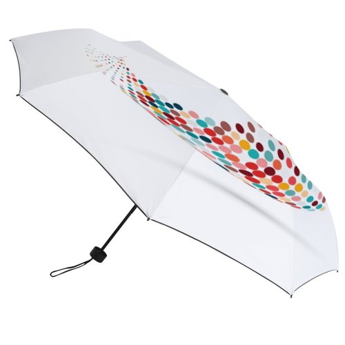 yanfind Umbrella Manual Digitally Half China Abstract Polka Vitality Dot East Design Generated Windproof waterproof anti-ultraviolet protection golf umbrella