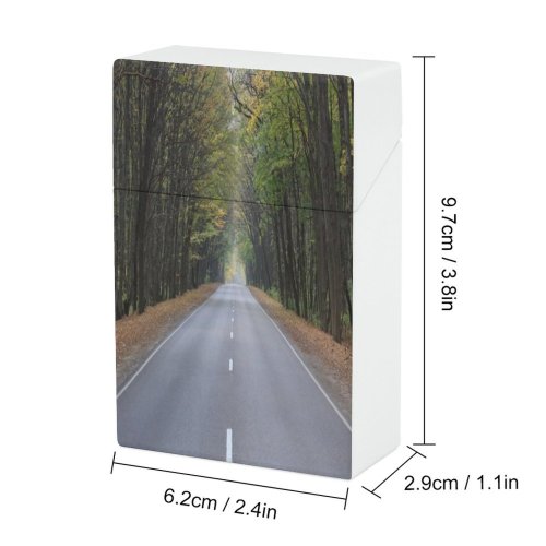yanfind Cigarette Case Non Idyllic Tree Marking Rural Direction Way Away Journey Trip Highway Driving Hard Plastic Crushproof Cigarette Case
